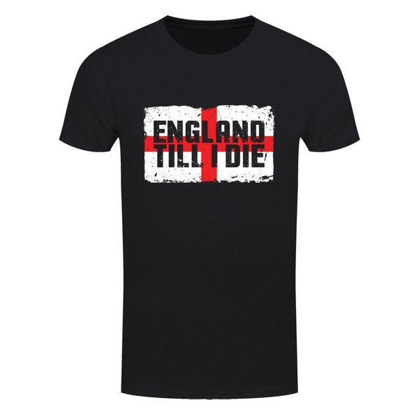 

england till i die men's black football t-shirt