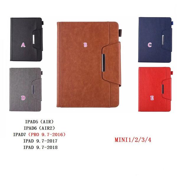 

pu leather wallet case for ipad mini 1 2 3,4,ipad 2 3 4, 5 6 air 2 9.7 ,2017 2018 luxury cash money pocket card slot pouch skin cover