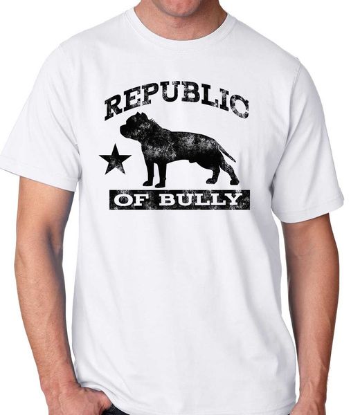

2019 новый дизайн лето с коротким рукавом мужчины camisetas hip hop футболка bully republic мужская рубашка pitbull american bully классные