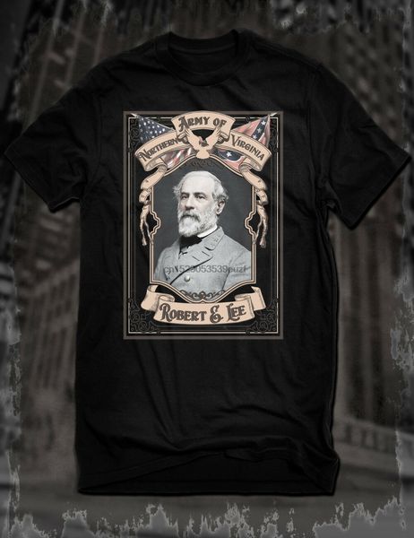 

новый черный генерал роберт ли e t shirt army северная virginiatop teetee