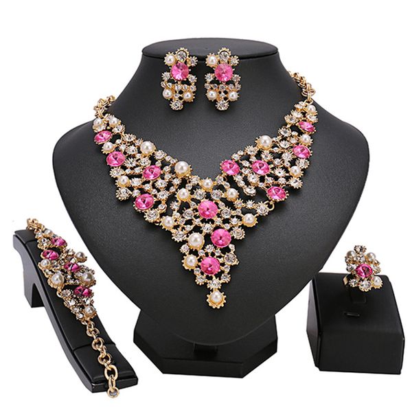 

longqu fashion african bridal jewelry set dubai gold-colorful jewelry set wholesale nigerian woman wedding bijoux, Silver