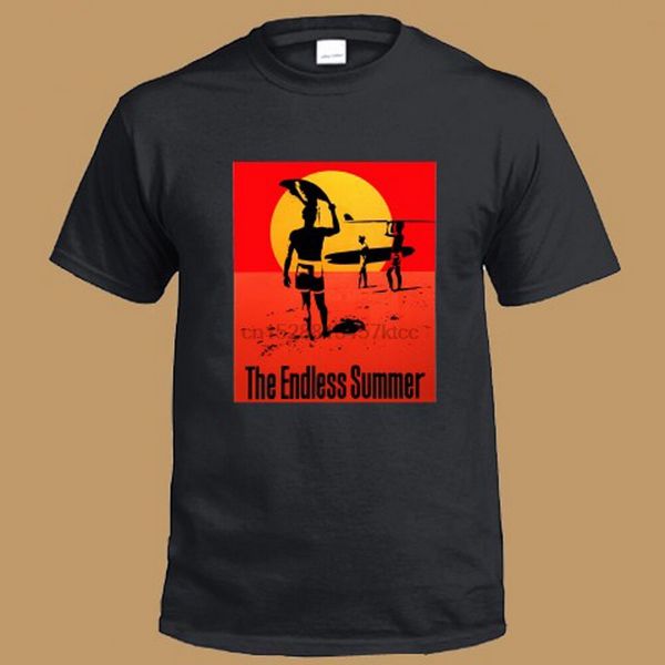 

the endless summer 60s movie mens black t-shirt size s to 3xl tee shirt light