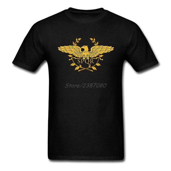 

roman empire spqr t shirt cotton crewneck custom short sleeve men's t-shirts pop street wear 3xl t shirts