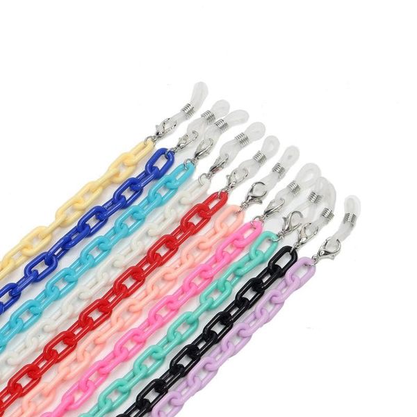 

new acrylic lanyard sunglasses chain non-slip traveling reading glasses chain neck strap rope gifts for women, Silver