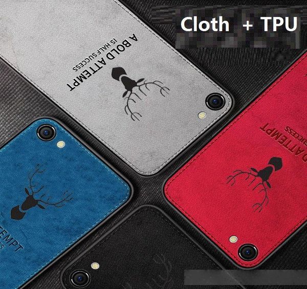 

cloth fabric texture 3d embossed deer case for iphone 11 pro xr xs max x 6 6s 7 8 plus premium soft tpu edge phone case cover new luxury