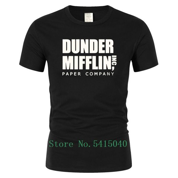 

company t shirt men crew neck the office tv show dunder mifflin paper t-shirt men's tshirt short sleeve tee shirts