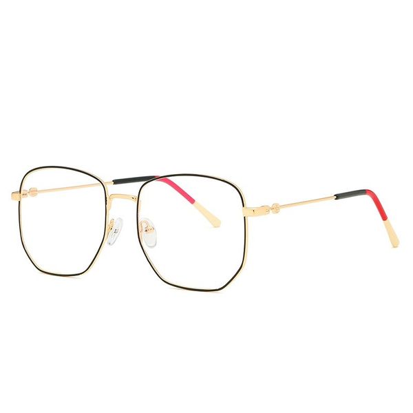 

2020 new fashion trend flat glasses men and women the same style square edge metal frame optical glasses anti-blue light, White;black