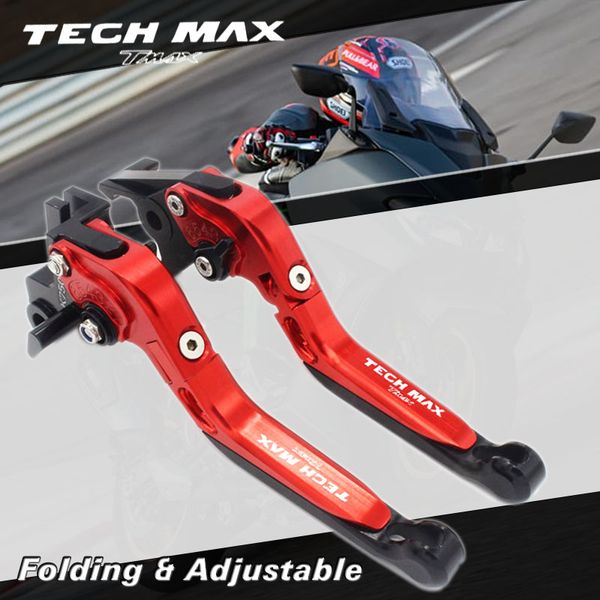 

logo tech max for tmax tech max tmax 560 t-max tmax560 2020 2020 motorcycle cnc foldable brake clutch levers adjustable