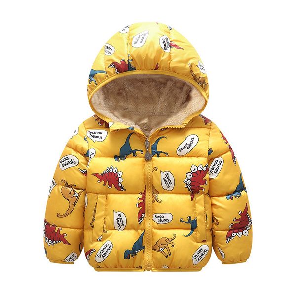 

jackets winter kids zipper hooded children's plus velvet thick down cotton jacket baby boys girls padded, Blue;gray