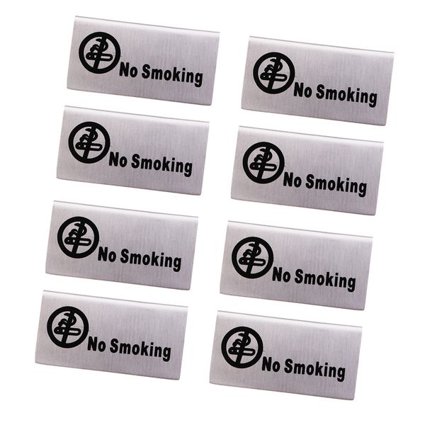 

8шт нержавеющей стали \ «\» нет-куря знаки / зарезервированные \ «\» таблица знаки для ресторана