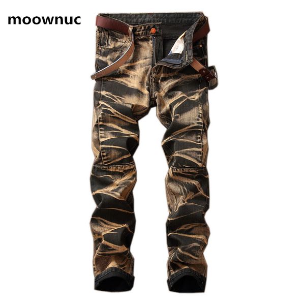 

2020 new style straight slim fit mens denim pants distressed casual men's jeans men fashion broken hole 100% cotton jeans nz016, Blue