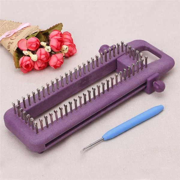 

home sewing tools accessory adjustable sock loom kit knitting socks scarf hat diy hand craft tool plastic knitter knitting, Black