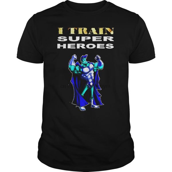 

men t shirt short sleeve i train super heroes t-shirt funny teachers student gift tee(1) cool women t-shirt tee