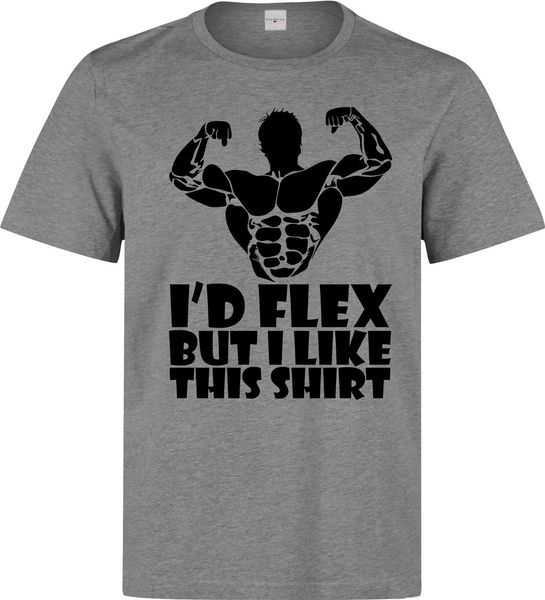 

2019 new summer men fashion i would flex but i like this shirt funny black graphic men's t shirt grey tee shirt