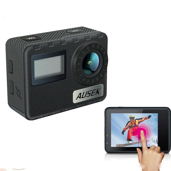 

ultra 4k hd 2 inch 170Â° hdmi wifi action cameras at-36dr dual screen waterproof sport camera remote control dv dvr helmet camcorder