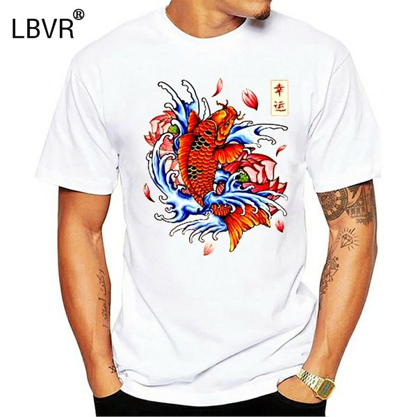 

koi fish t-shirt, yakuza tattoo shirt, japanese art new fashion men cool o neck t-shirt graphic tees