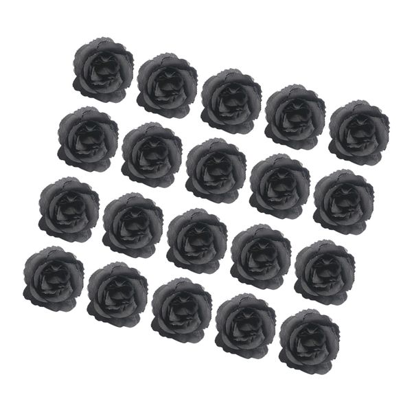 

pack of 20 artificial silk rose head wedding bridal bouquet room car diy craft