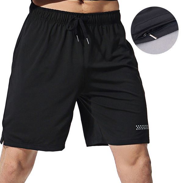 

running shorts men quick dry fitness gym sport with pocket for, Black;blue