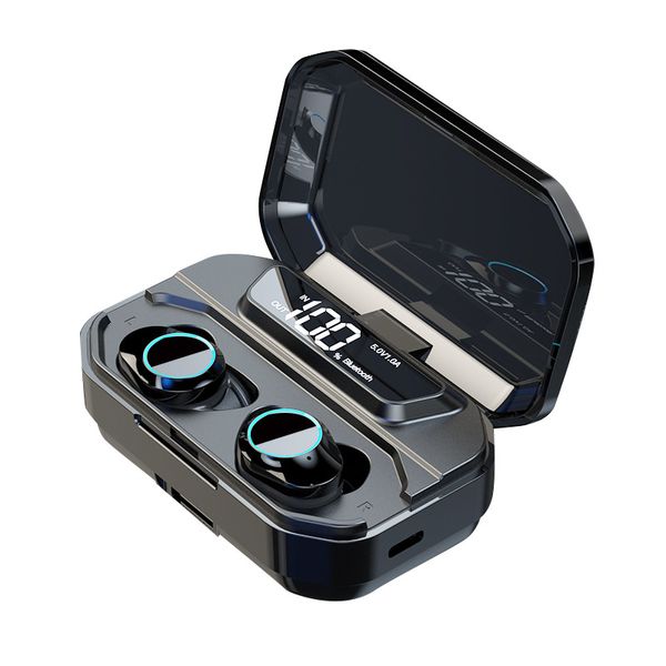 

g02 wireless bluetooth headset 5.1 tws binaural touch g02 with digital display sports waterproof wireless headphones black private mode-