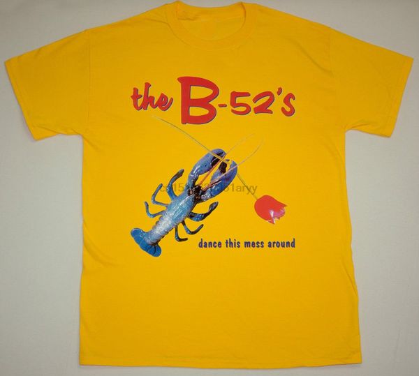 

b 52 танцы это бездельничать pop rock devo гоу-гоу новый желтый t-shirt 2018 новый 100% хлопок верхнего качества верхнего тройника
