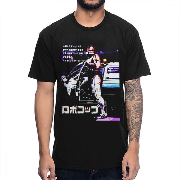 

robot alex murphy robocop t shirt man summer casual streetwear t-shirt round neck fashion unique graphic design tee shirt