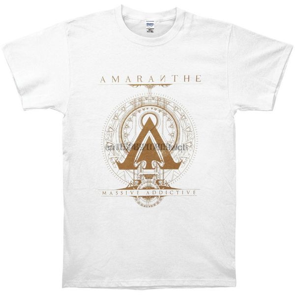 

короткие рукава хлопок моды тенниска бесплатная доставка amaranthe мужчины золото логотип футболка белая