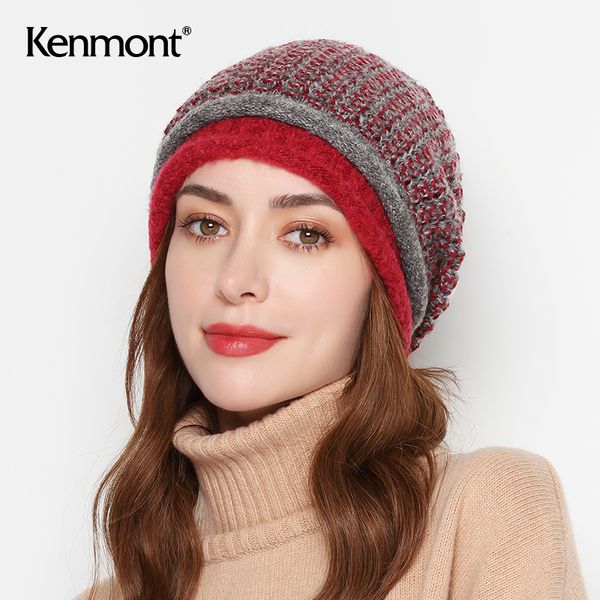 

winter women's wool hat casual versatile pile up hat women's fashion autumn and winter, Blue;gray