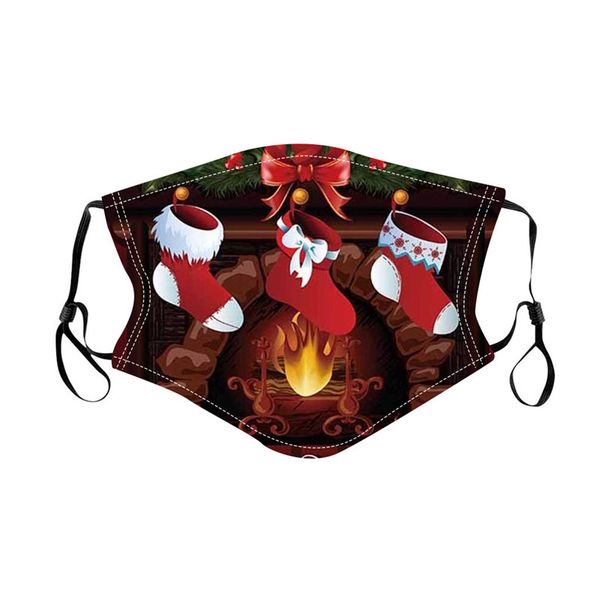 

shipping christmas face mask reusable washable outdoor protective mask windproof face cover xmas earloop masks party favor bwd1718