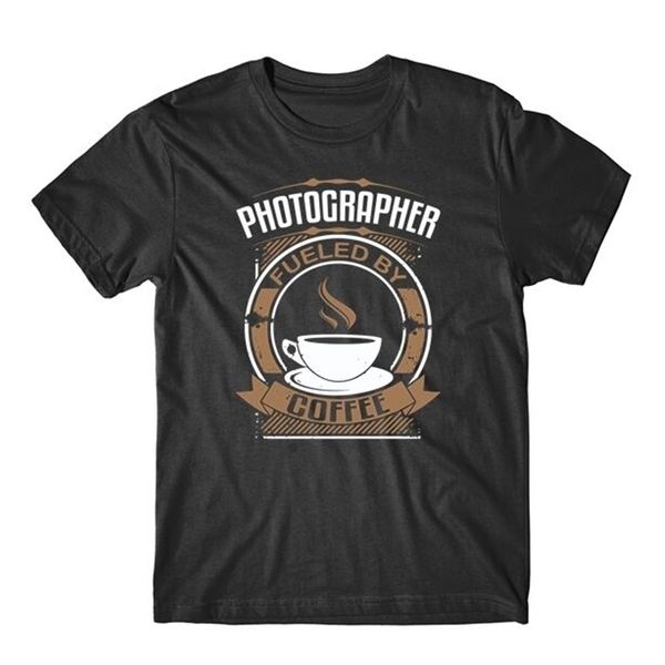 

фотограф fueled кофейных смешные фотографий t-shirt крупногабаритной футболочка