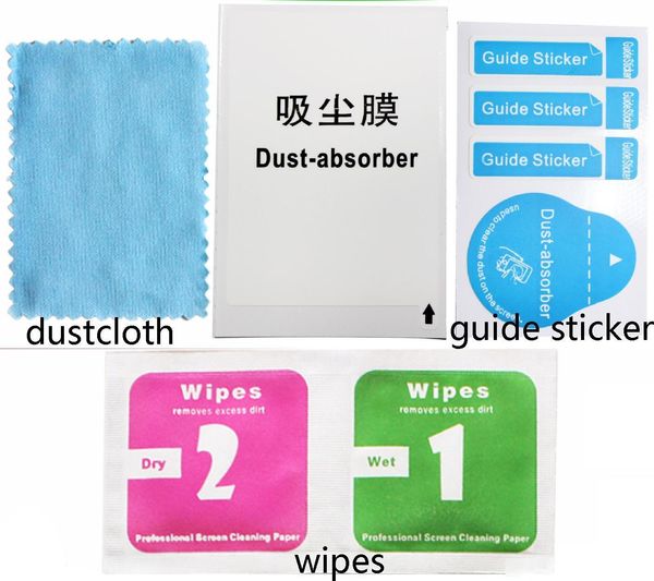

cleaning clothes wet and dry 2 in 1 of wipes dust-absorber guide sticker for cellphone lcd tempered glass screen protector alcohol cleaning