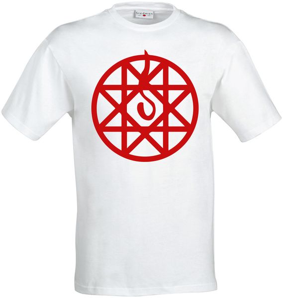 

new fashion cool casual t shirts fullmetal alchemist alphonse armor transmutation circle art men t shirt white summer tee shirt