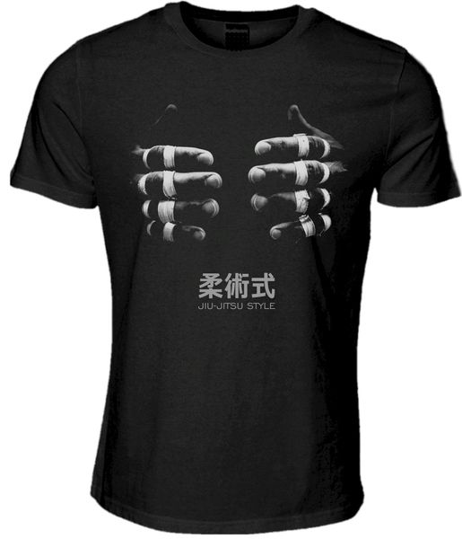 

loose black men tshirts homme tees bjj hands t shirt brazilian jiu jitsu martial art tee trains print t-shirt mens