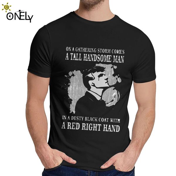 

t-shirt peaky blinders quality cotton 2019 new arrival man's o-neck vintage t shirt