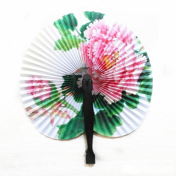 

vintage flower printing paper fan wedding decoration party favors chinese hand folding fan fancy women girls dancing fan