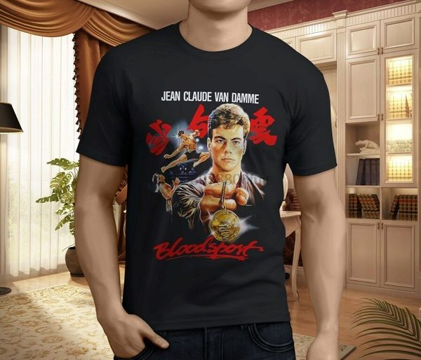

new jean claude van damme bloodsport1 mens black t-shirt size s-3xl