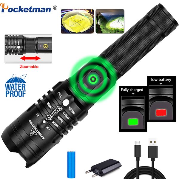 

2020 new 8000 lumens led xhp502 most powerful usb 18650 outdoor camping fishing hunting lights