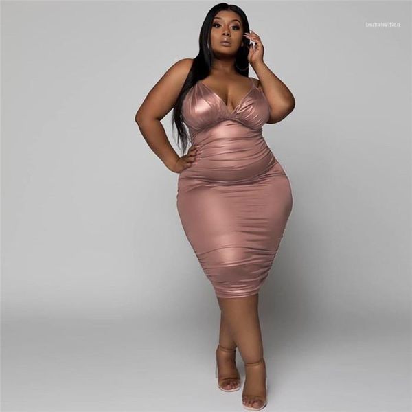 

v neck solid color dresses females pluse size clothes womens spaghetti strap pleated derss summer designer 5xl ladies, Black;gray