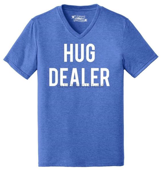 

mens hug dealer funny tee college party huggers day gift tee triblend v-neck
