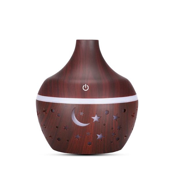 

usb humidifier aroma essential oil diffuser ultrasonic wood grain air humidifier mini mist maker 7 led light car home