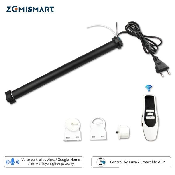 

heap smart remote control zemismart tuya zigbee roller shade motor for 38mm tube alexa echo google home smartthings control electric engi