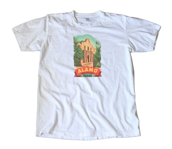 

the alamo travel decal t-shirt