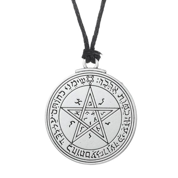 

my shape talisman solomon seal pendant wiccan pentacle love necklace, Silver