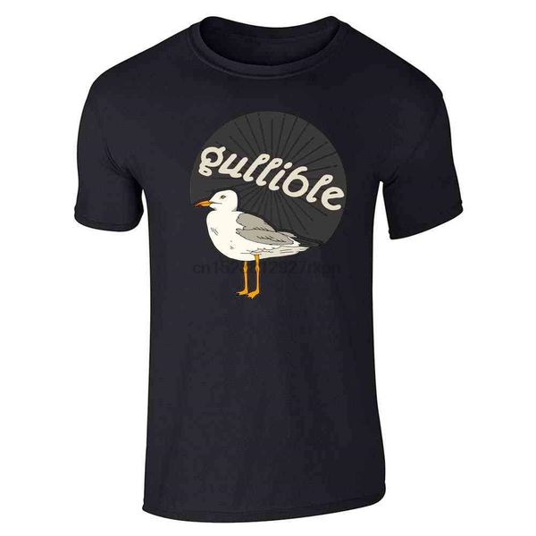 

легковерные чайка смешной с коротким рукавом футболка