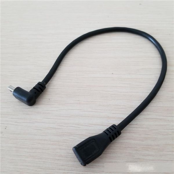 

10pcs/lot down angle mini usb male to female mini usb data transfer extension cable 25cm