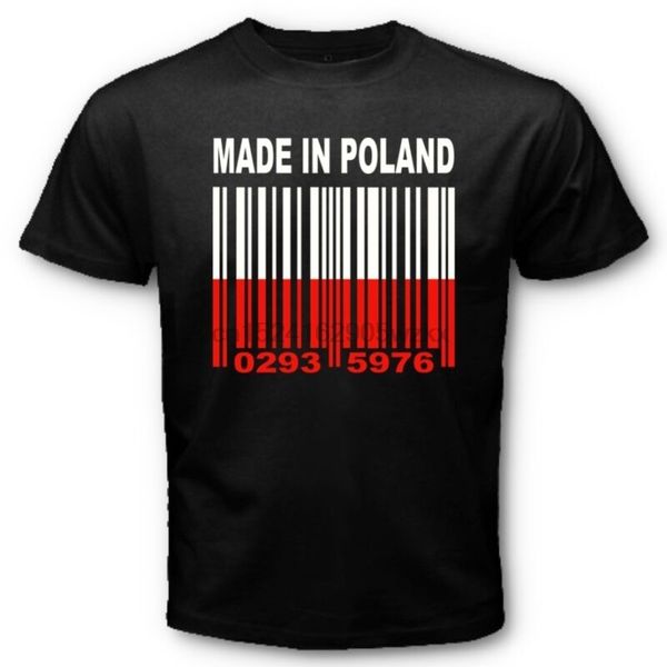 

made in poland pole polish polska flag custom barcode numbers t-shirt y32