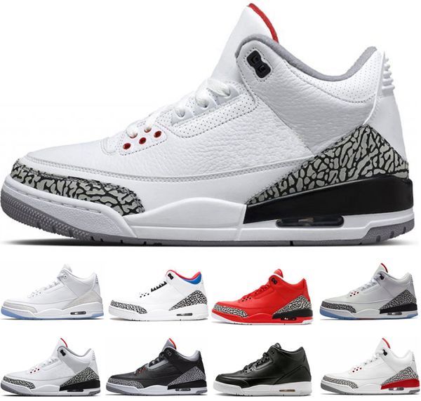 

high qaulity 3 men basketball shoes blue cyber monday fire red wolf grey black cement mens trainers sport athletic sneakers us 8-13