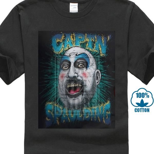 

new house of 1000 corpses rob zombie captain spaulding men's black t shirt s 4xl 011406
