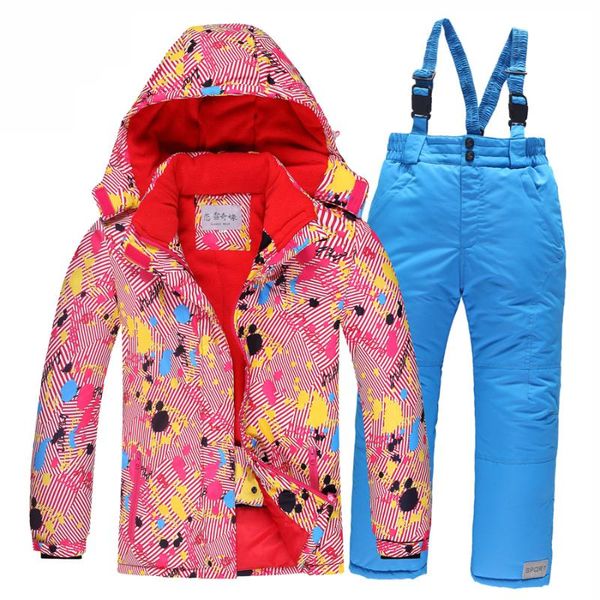 

skiing jackets let's go children's snowsuits ski suits winter outdoor windproof clothing sports coat and snow pants boys/girls