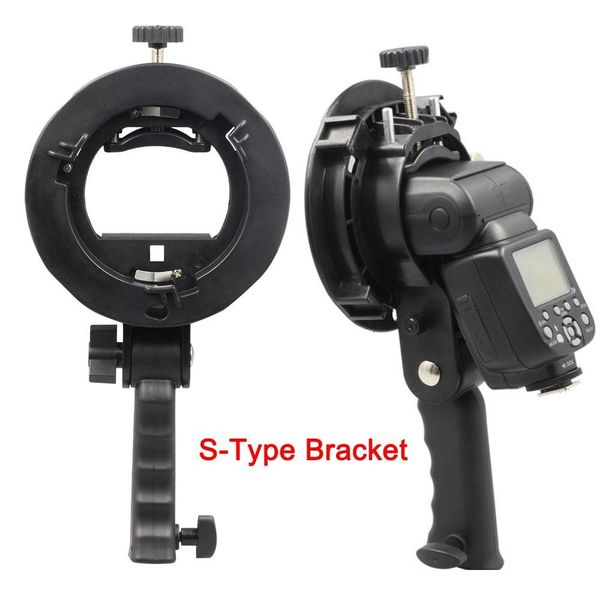 

heap p studio accessories s-type bracket new handheld grip bowens s mount holder for speedlite flash snoot softbox beauty dish honeyc