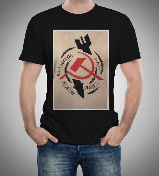 

labor will become the lord of the world soviet posters t-shirt s to 5xl